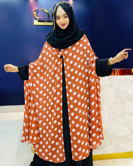 Pocket Sleeve Abaya-Ball Print